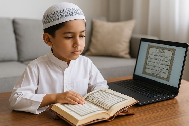 Open Quran pages with light